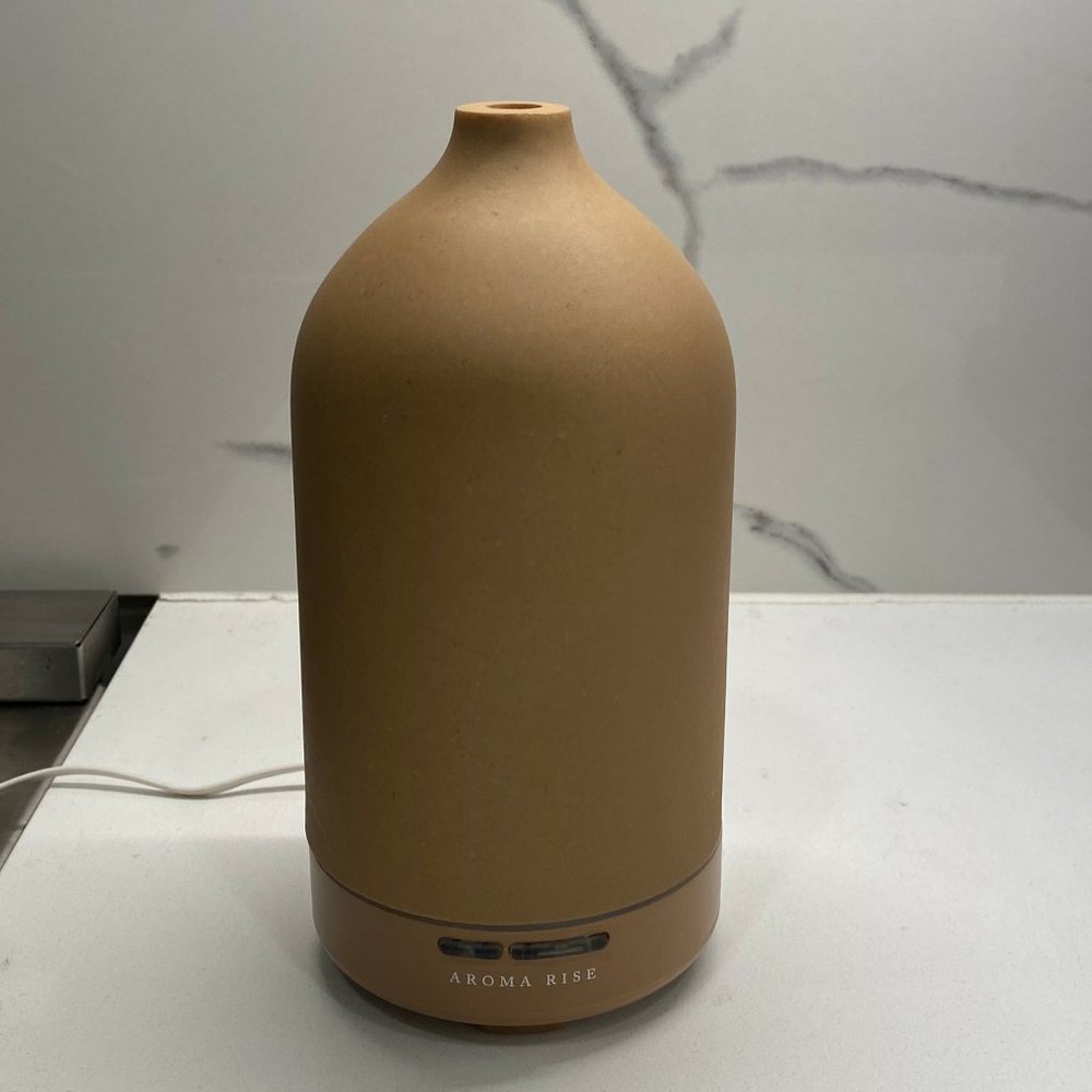 Saje Natural Wellness Ultrasonic Diffuer in Wood/Beige Color